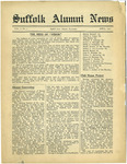 Suffolk Alumni News, Vol. 1, No. 1, 1927 by Suffolk University