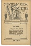 The Register Vol. 1, No. 7, 4/1916 by Suffolk University Law School