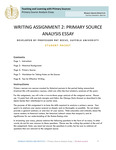 Primary Source Analysis Essay (student version) by Patricia Reeve
