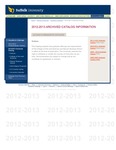 Suffolk University Academic Catalog, College of Arts and Sciences and Sawyer Business School, 2012-2013 by Suffolk University