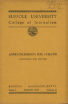 Suffolk University Academic Catalog and Announcements, College of Journalism (vol. 2), 1937-1938 by Suffok University