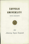 1961 Commencement program, honorary-degree recipients