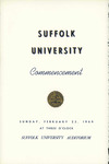 1969 Commencement program, mid-year by Suffolk University