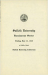 1938 Baccalaureate Service program