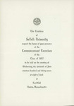 1937 Suffolk University Class day, Baccalaureate Service, and Commencement program