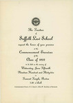 1932 Suffolk University Law School Commencement invitation
