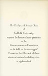 1939 Commencement invitation by Suffolk University