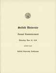 1938 Suffolk University commencement program and class will