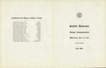 1937 Commencement program