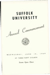 1949 Commencement program by Suffolk University
