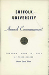 1951 Commencement program by Suffolk University