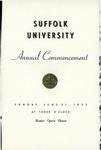 1953 Commencement program by Suffolk University