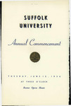 1956 Commencement program by Suffolk University
