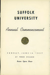 1957 Commencement program by Suffolk University