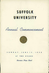 1958 Commencement program by Suffolk University