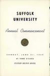 1959 Commencement program by Suffolk University