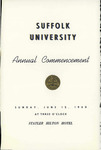 1960 Commencement program by Suffolk University
