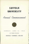 1963 Commencement program by Suffolk University