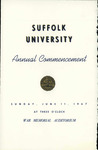 1967 Commencement program by Suffolk University