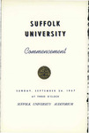 1967 Commencement program by Suffolk University