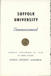 1968 Commencement program by Suffolk University