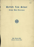 1922 Law School class day program by Suffolk University