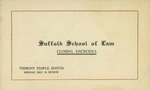 1908 Suffolk University Law School closing exercise program