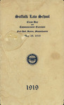 1919 Law School commencement and class day programs