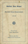 1929 Suffolk University Law School commencement program and class poem