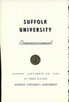 1969 Commencement program by Suffolk University