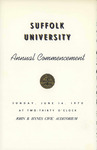 1970 Suffolk University commencement program (all schools)
