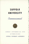 1970 Suffolk University commencement program, College of Arts & Sciences and Sawyer Business School