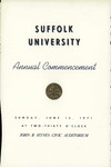 1971 Commencement program by Suffolk University