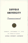 1972 Suffolk University commencement program, College of Arts & Sciences and Sawyer Business School