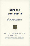 1973 Suffolk University commencement program, College of Arts & Sciences and Sawyer Business School