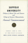 1975 Commencement program, College of Arts & Sciences and Sawyer Business School