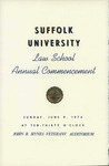 1974 Suffolk University commencement program, Law School