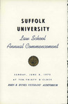 1975 Commencement program, Law School by Suffolk University
