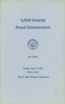 1976 Commencement program, Law School by Suffolk University
