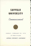 1970 Commencement program, mid-year by Suffolk University