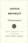 1971 Suffolk University commencement program, mid-year (all schools)