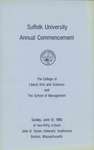 1983 Suffolk University commencement program, College of Arts & Sciences and Sawyer Business School