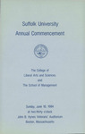 1984 Commencement program, College of Arts & Sciences and Sawyer Business School