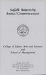 1989 Commencement program, College of Arts & Sciences and Sawyer Business School by Suffolk University