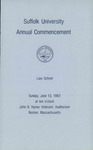 1982 Commencement program, Law School by Suffolk University