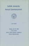 1984 Commencement program, Law School by Suffolk University