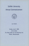 1985 Suffolk University commencement program, Law School