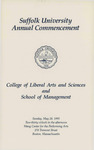 1995 Commencement program, College of Arts & Sciences and Sawyer Business School by Suffolk University