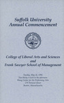 1996 Commencement program, College of Arts & Sciences and Sawyer Business School