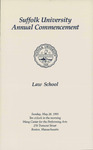 1995 Suffolk University commencement program, Law School